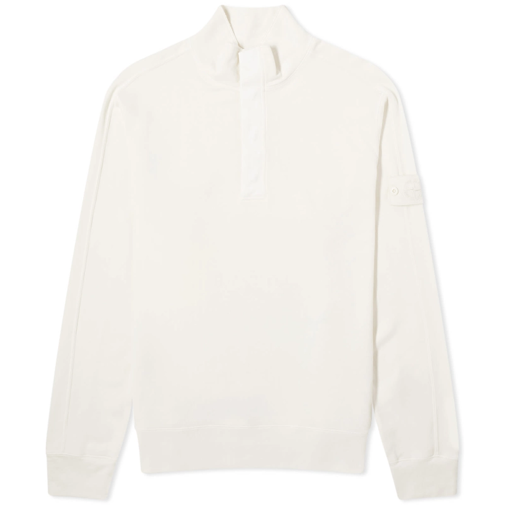 Stone Island Men's Ghost Half Zip Sweat Natural
